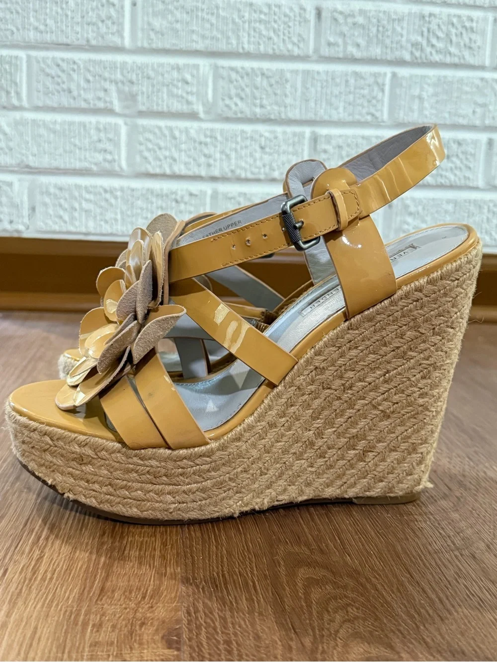 Summer Baddie Staple! Women’s Floral Espadrille Platform Sandals in Mustard